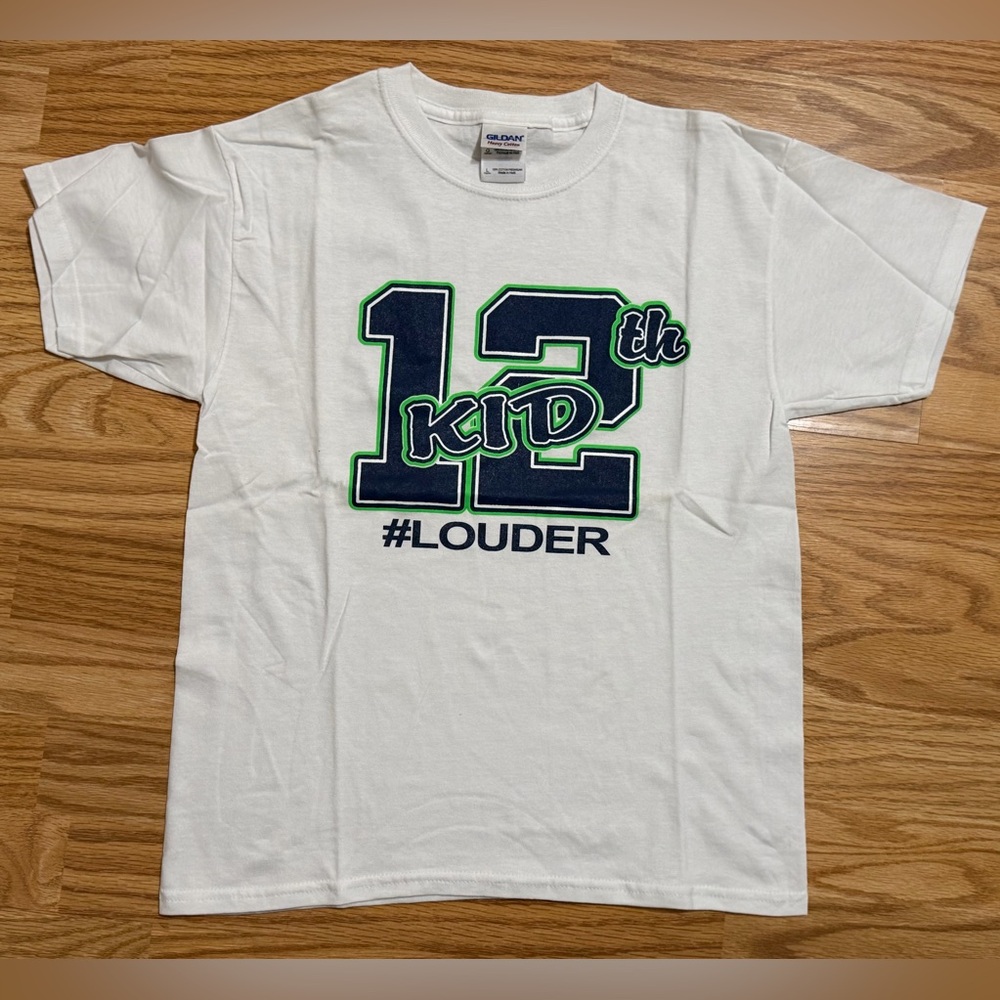 💚 Seattle Seahawks “12th Kid” HandCuffs T-Shirt – Youth 💙